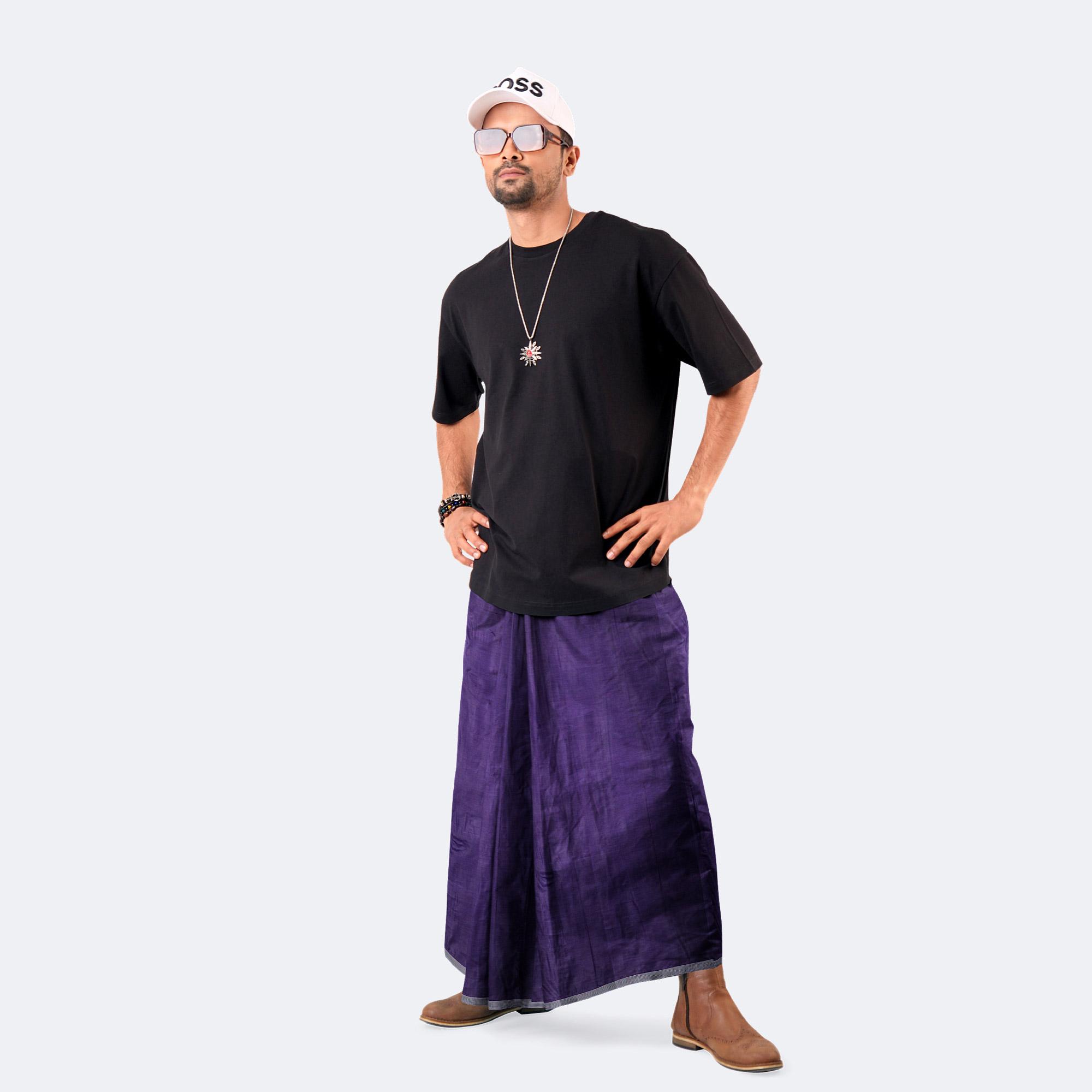 Royal Purple Lungi - Ashapurno
