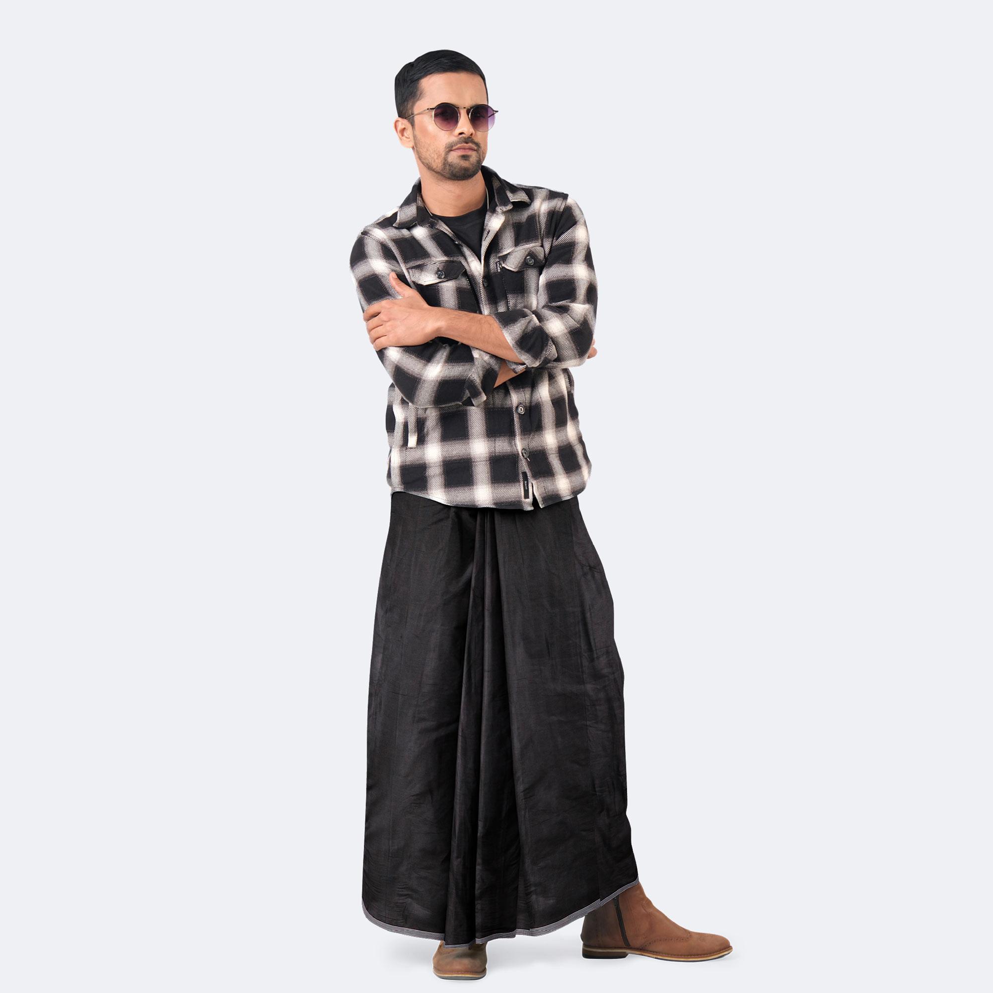 Midnight Black Lungi - Ashapurno