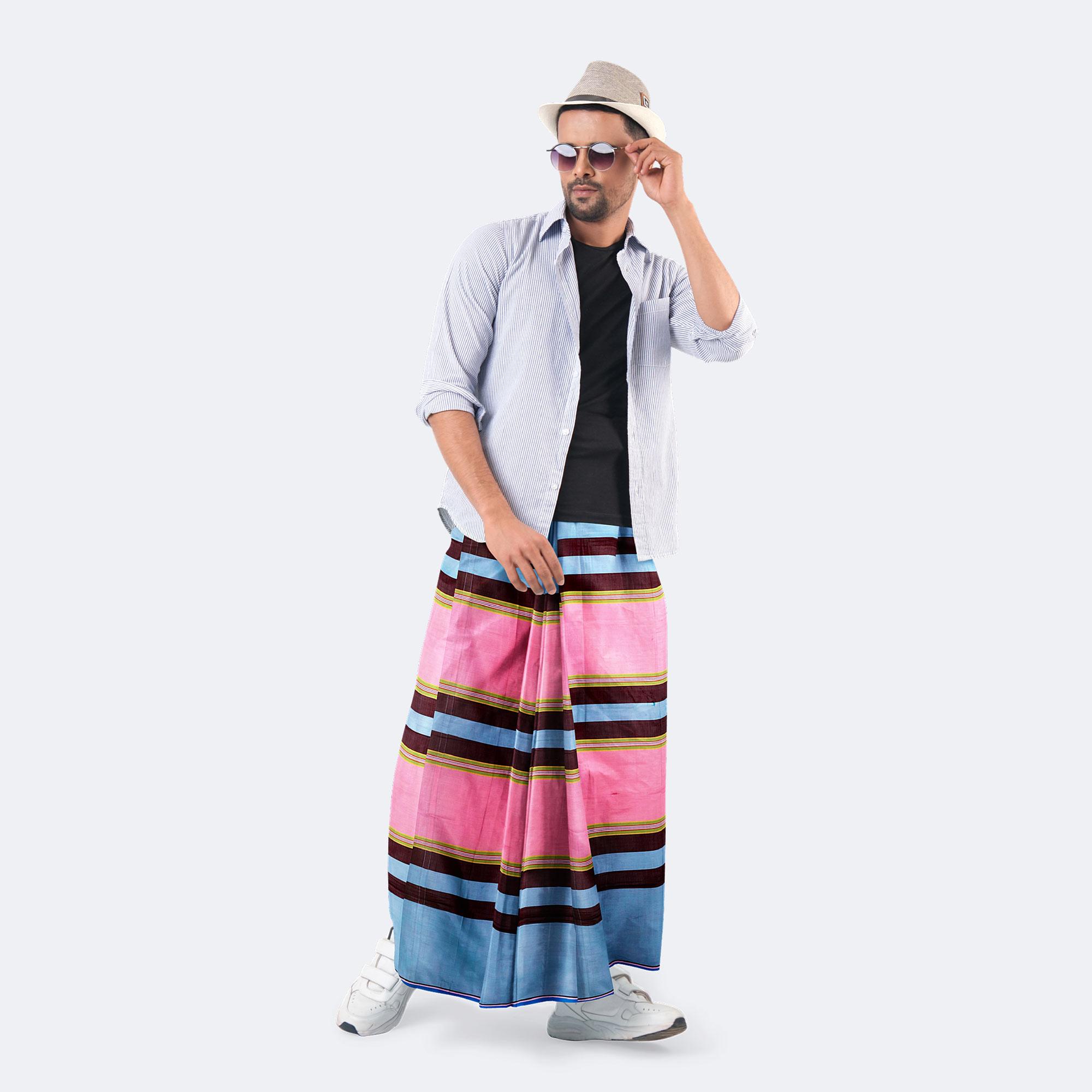 Ash & Olive Cotton Lungi - Bikkhato | MIAH