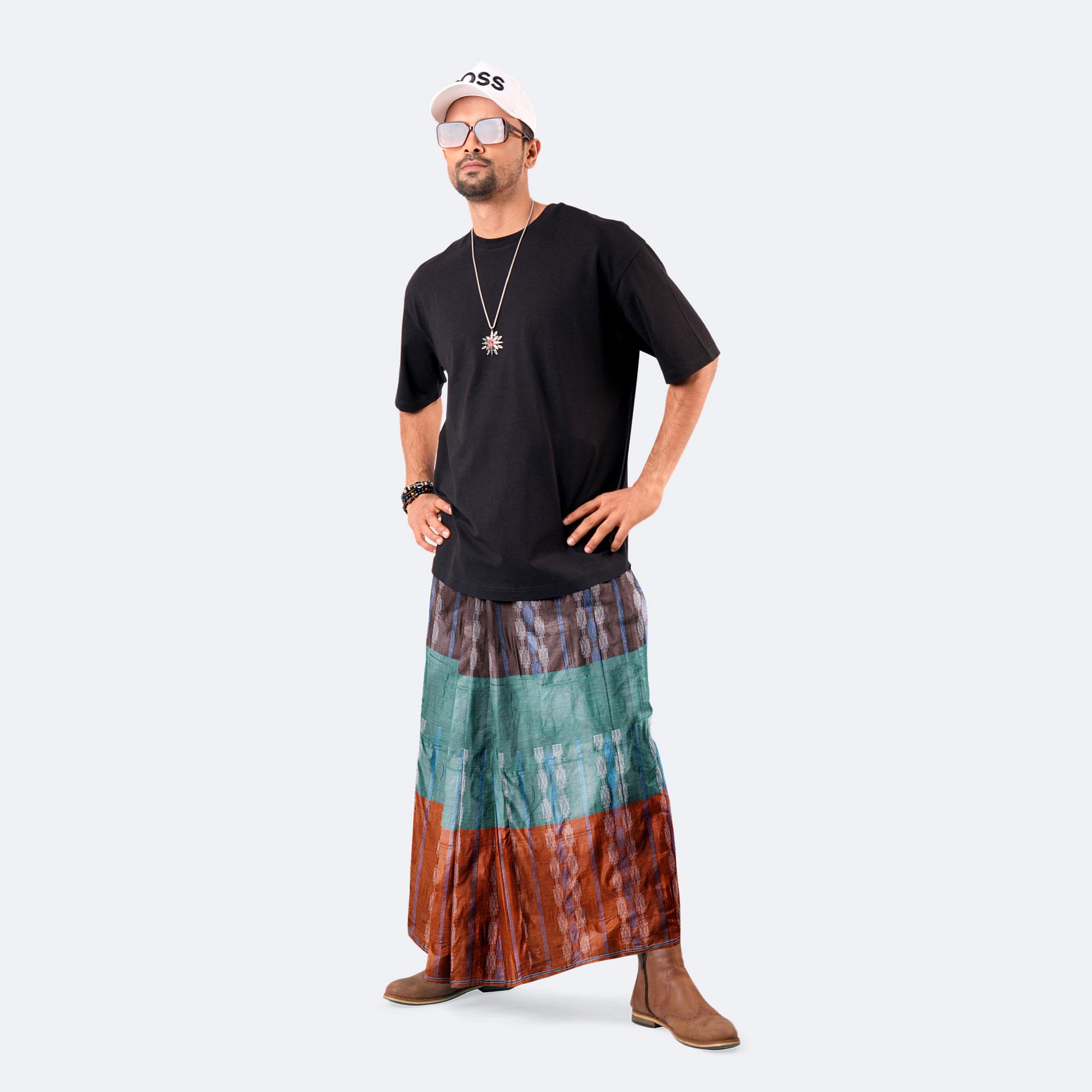 Forest Teal Dobby Lungi - Udyog
