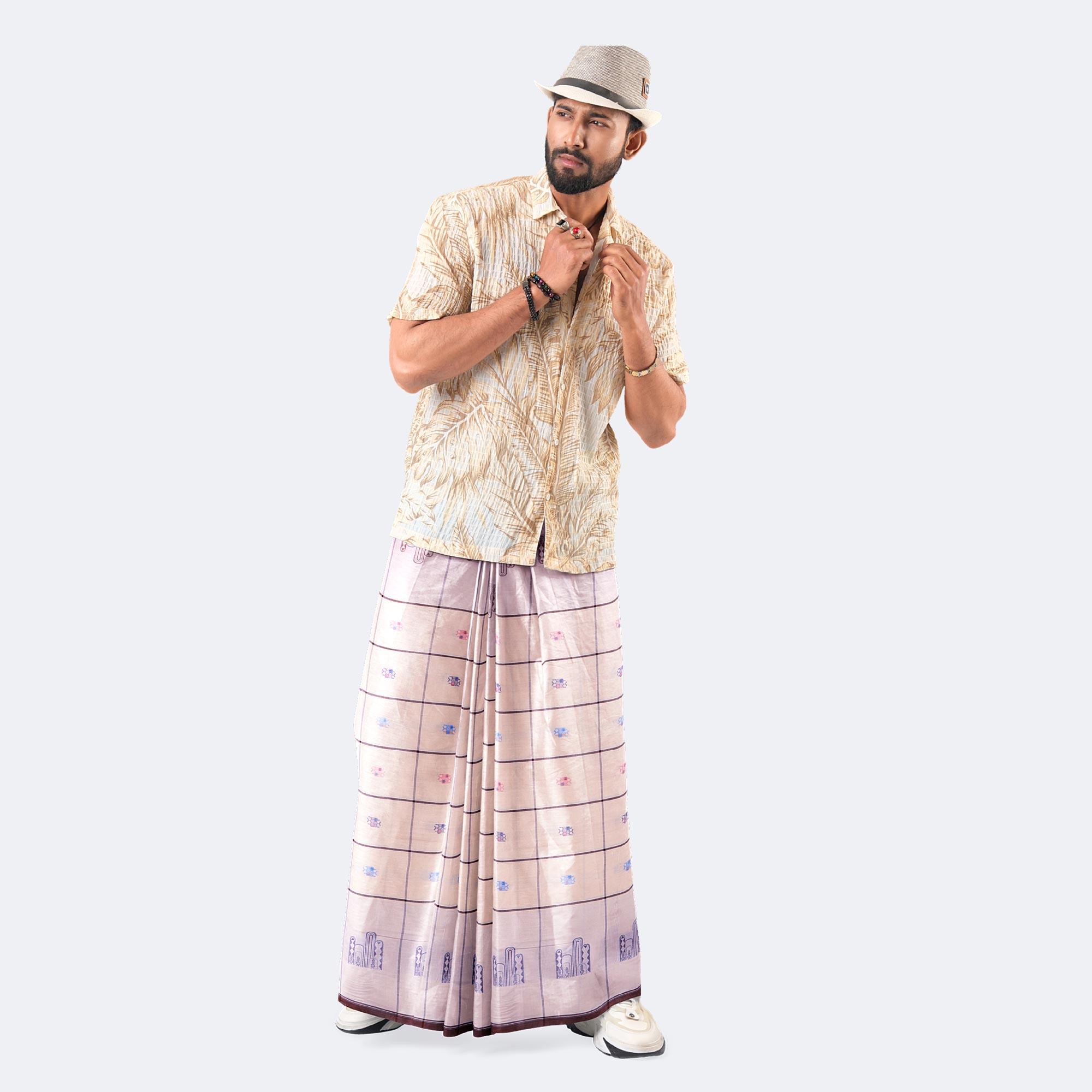 Cream Cloud Lungi - Bektitto | MIAH