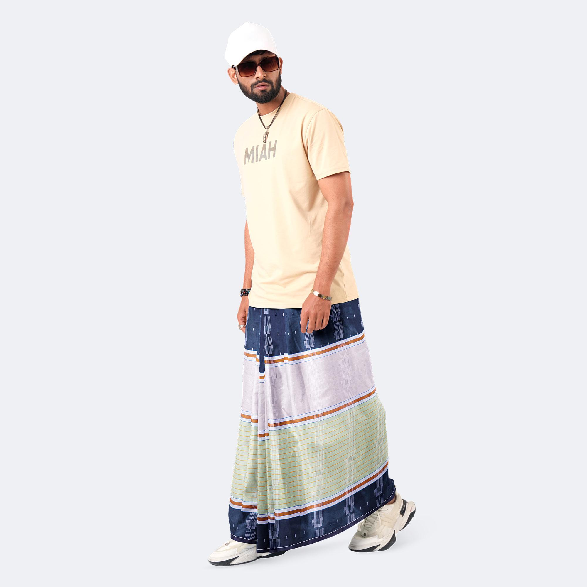 Tricolor Weave Lungi - Nandonik | MIAH