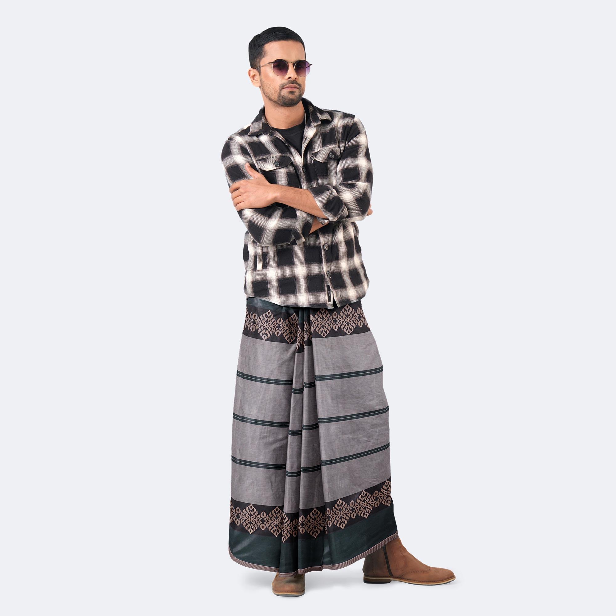 Desert Night Border Lungi – Perfect | MIAH