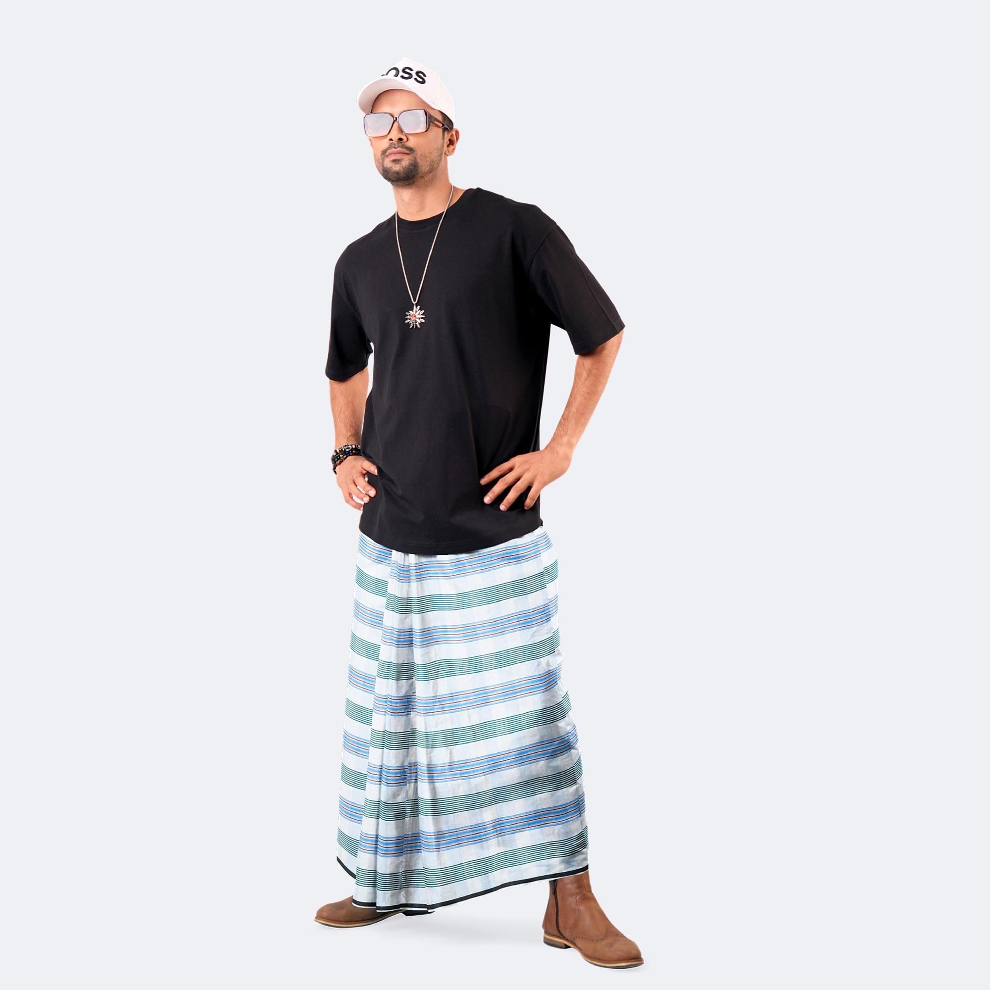 Multicolor Stripe Lungi - Saz Bilash | MIAH