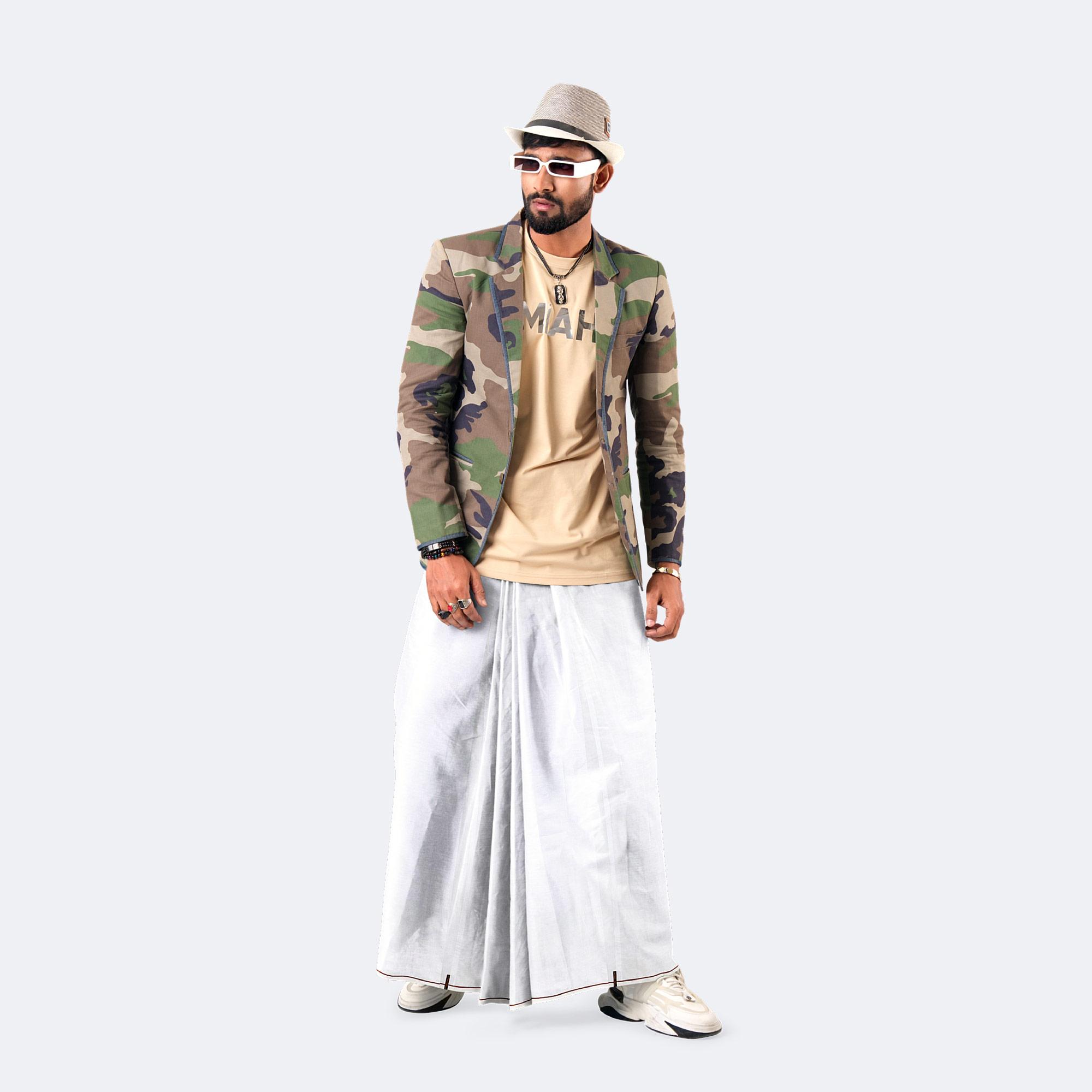 Classic White Lungi - Saz Bilash | MIAH