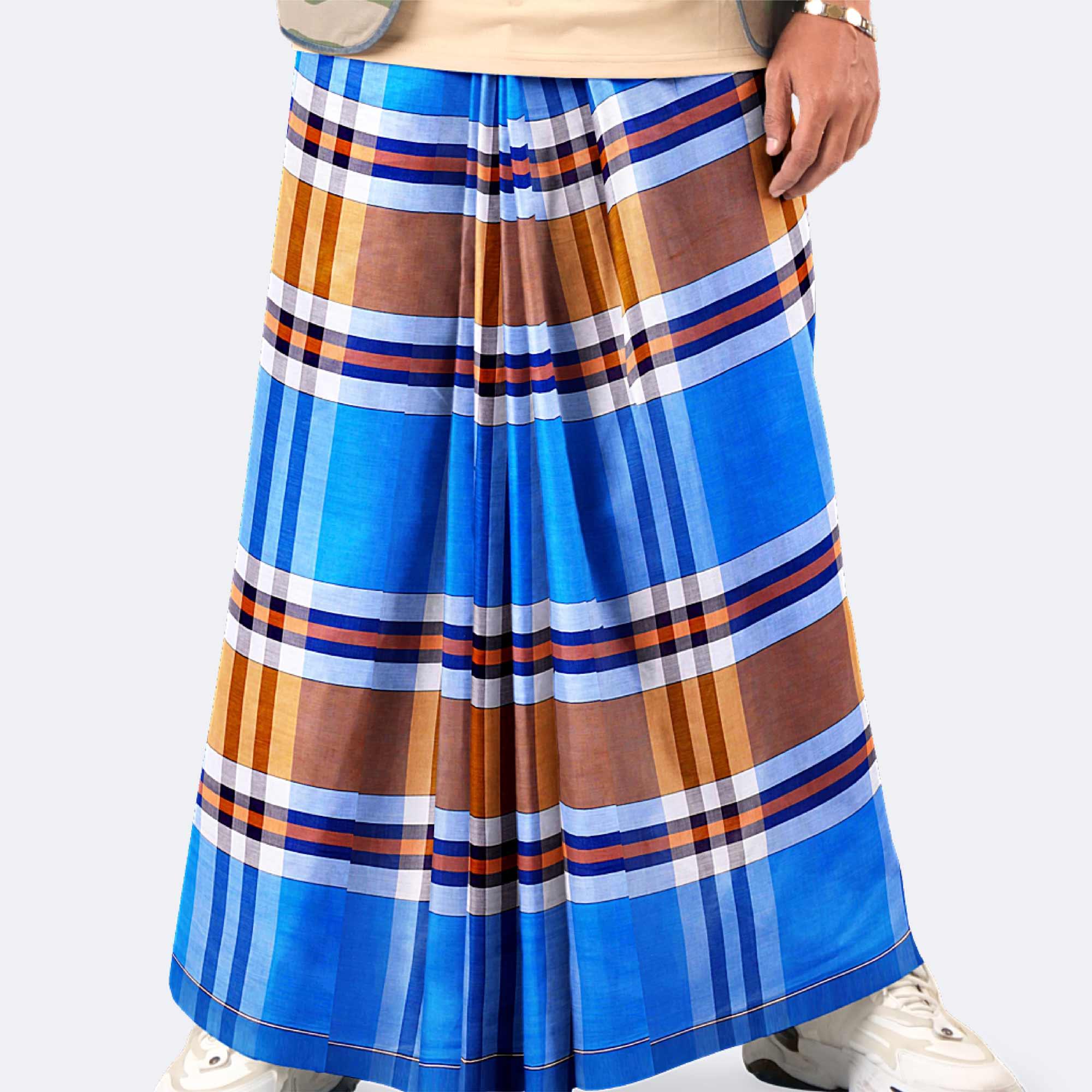 Men’s Classic Checked & Striped Lungi - Ashapurno