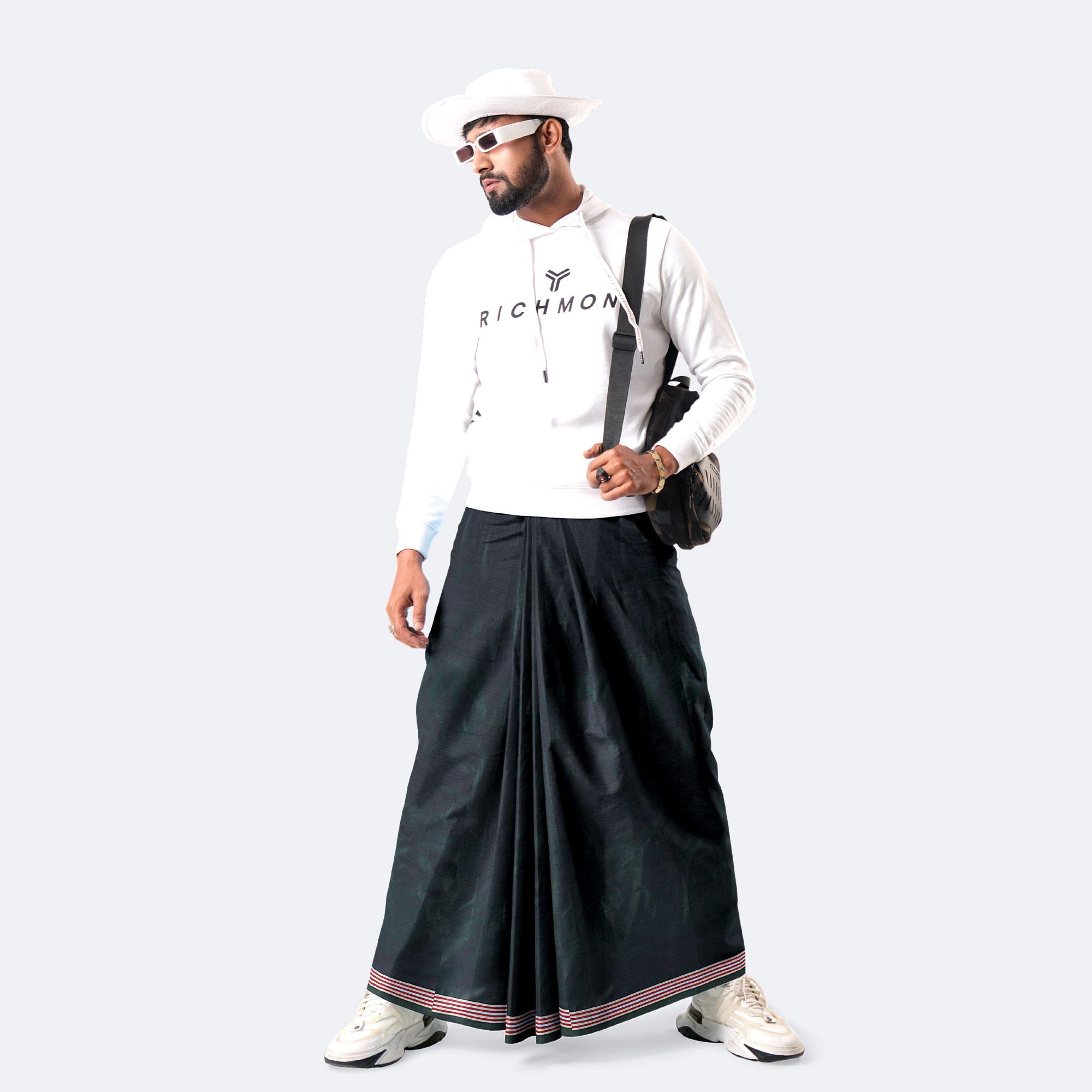 Men's Lungi Stripe & Check - Breathable & Durable - Showkhin