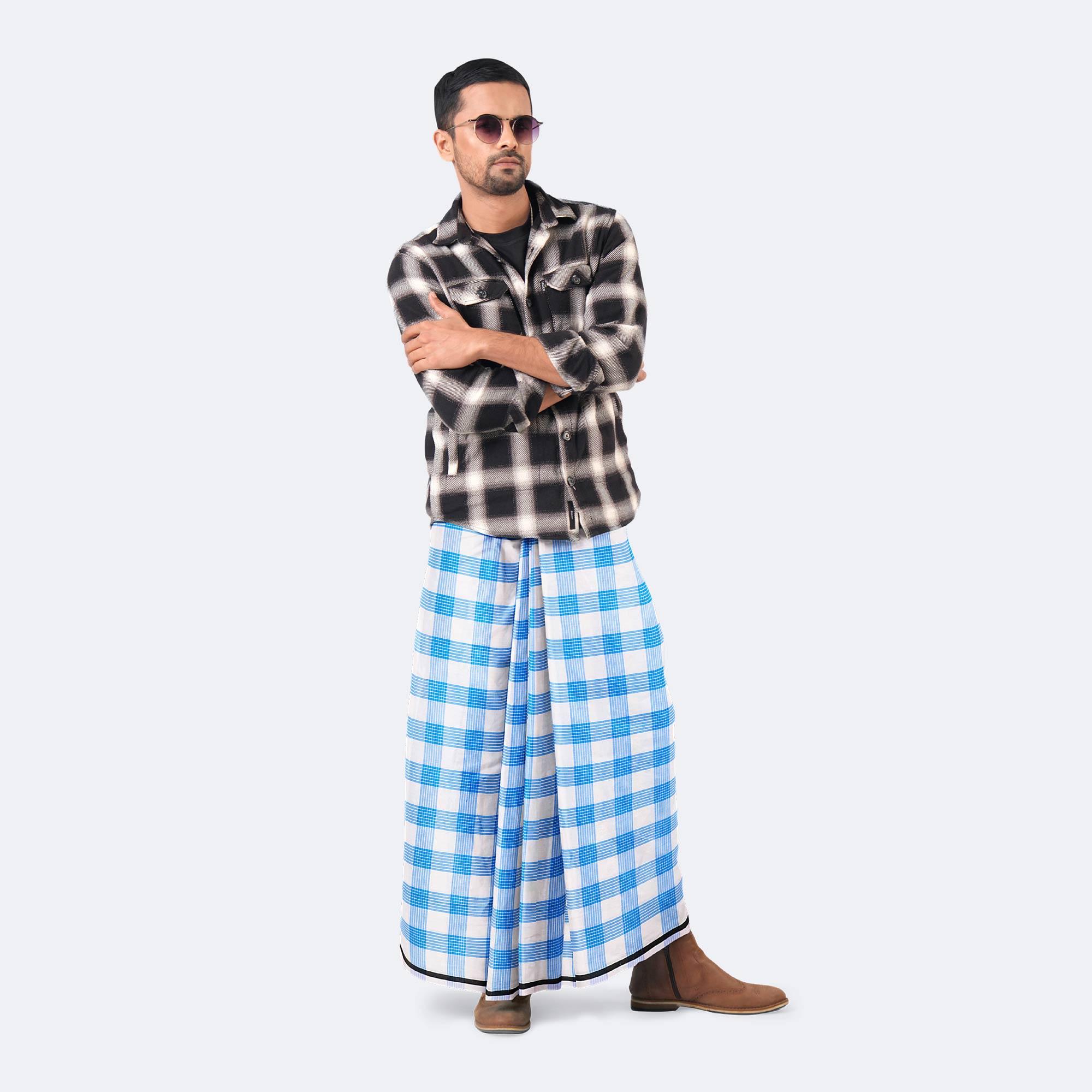 Men's Lungi Stripe & Check - Lightweight - Showkhin