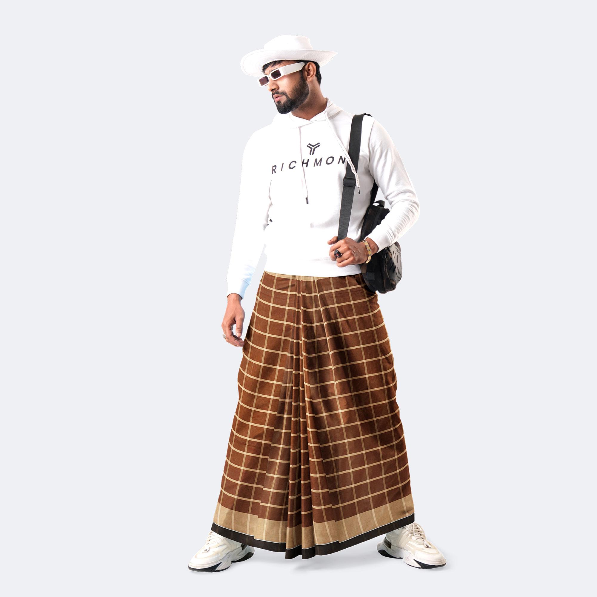 Men's Lungi Stripe & Check - Comfort - Showkhin