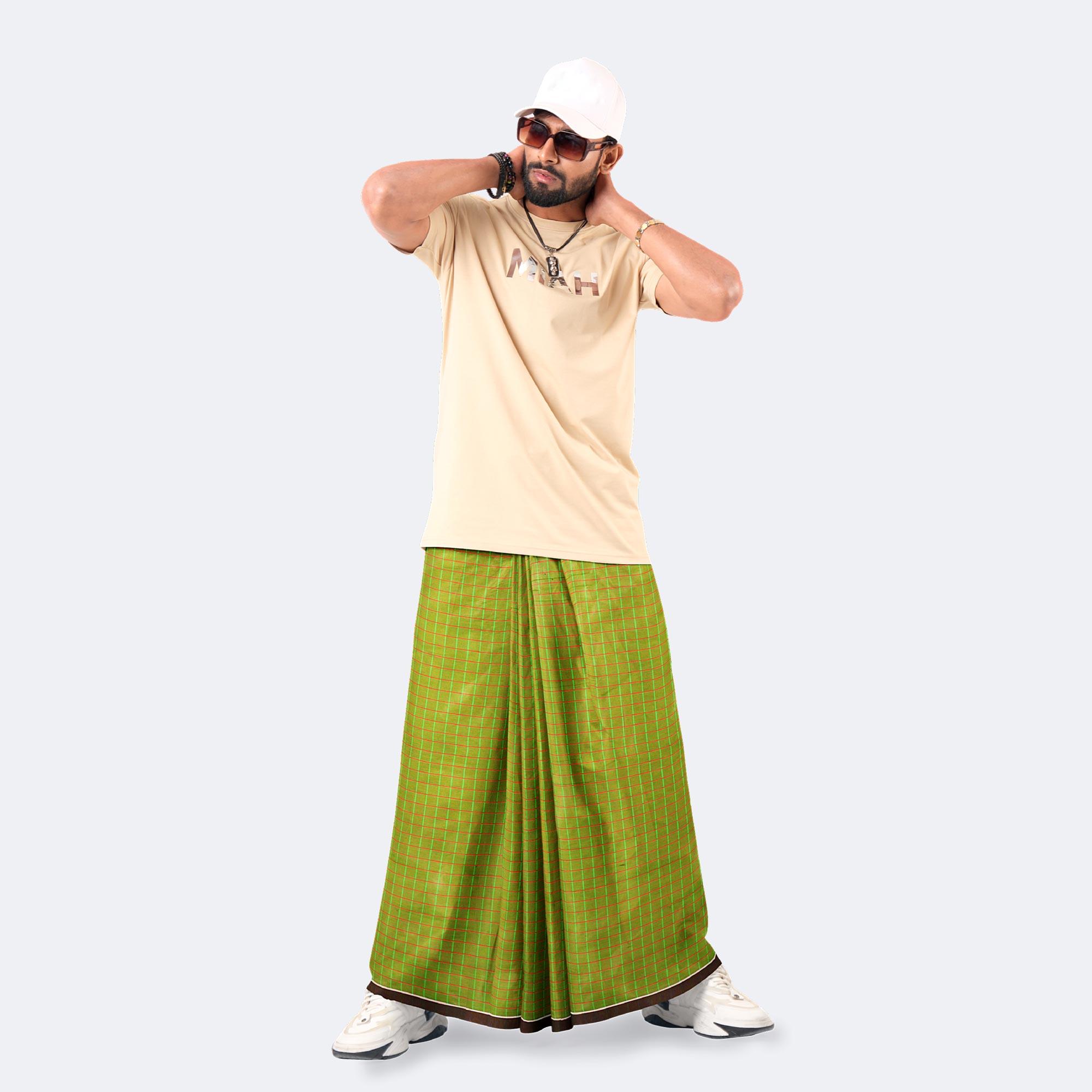 Men's Lungi Stripe & Check - Ultimate Comfort - Showkhin