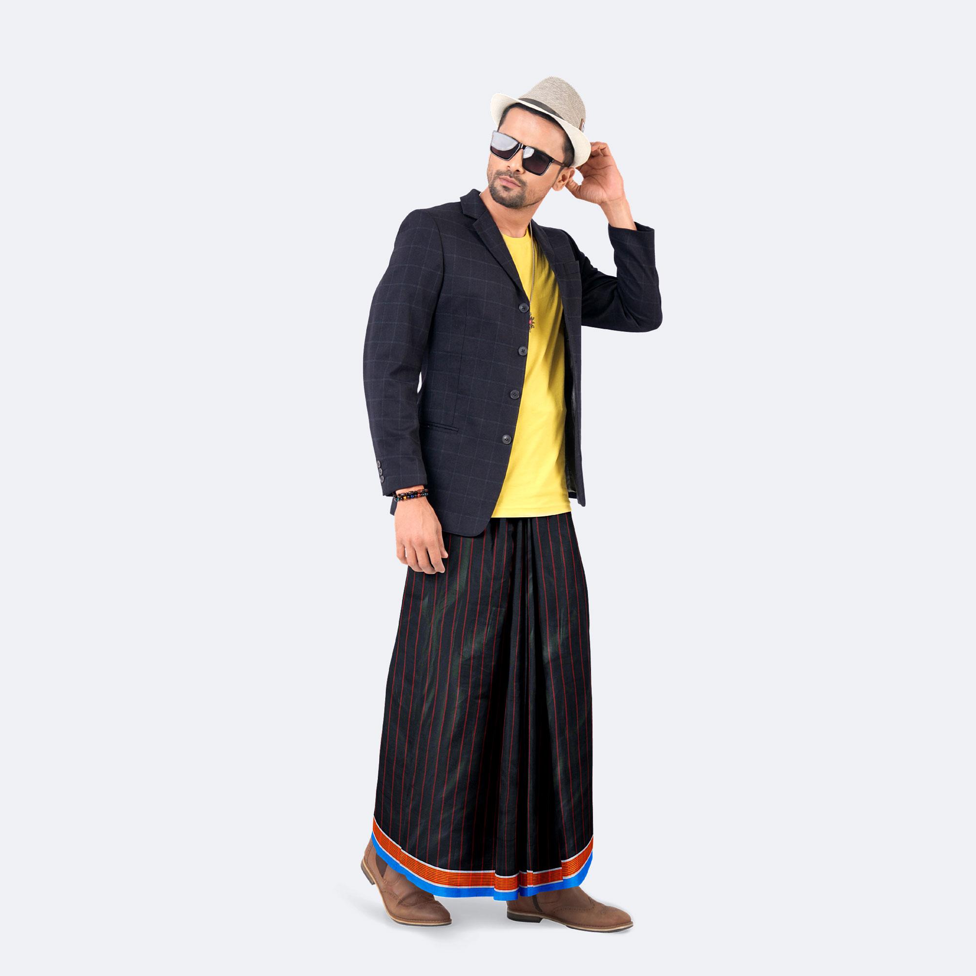 Men's Lungi Stripe & Check - Lightweight - Showkhin