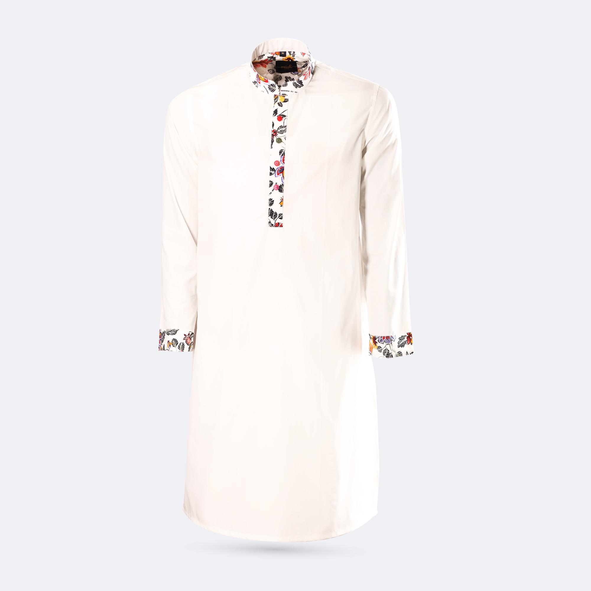 Classic White Viscose Panjabi