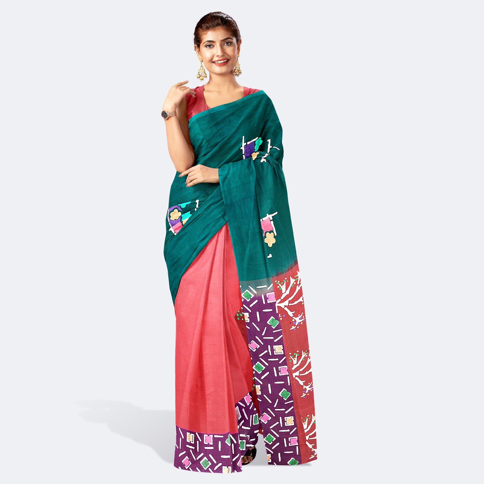 Standard Hand Painted Sharee