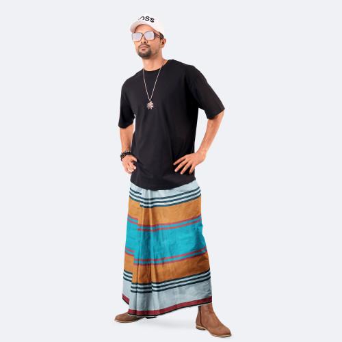 Multicolor Striped 100% Cotton Lungi - Torongo