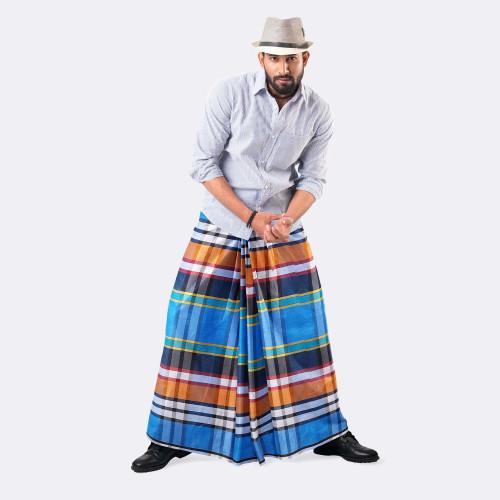 Multicolor Check Design Cotton Lungi - Torongo
