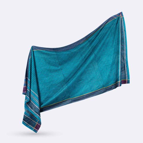  Blue color 100% Cotton Gamcha - Top Class