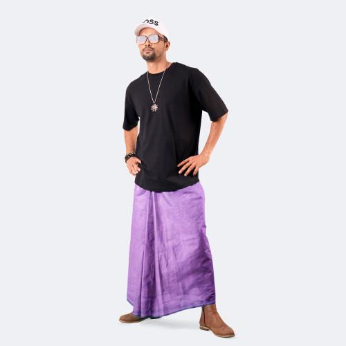 Orchid Violet Color Solid Lungi - Apurbo | MIAH