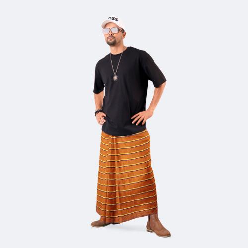 Honey Brown Lungi - Borno Mala