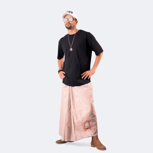 Hand-Painted Rickshaw Design Lungi - Latest