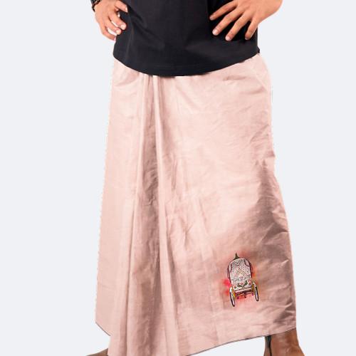 Hand-Painted Rickshaw Design Lungi - Latest