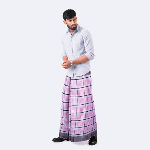 Pink Shade Comfort Lungi -Rotno  Mala