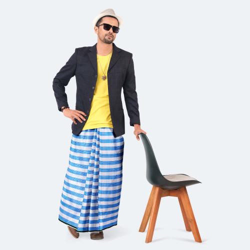 White & Feroza Cotton Lungi