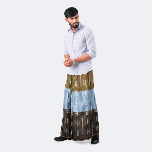 Ash Blue Dobby Lungi - Udyog
