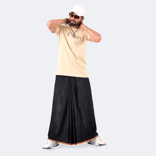 Jet Black Lungi - Uttam