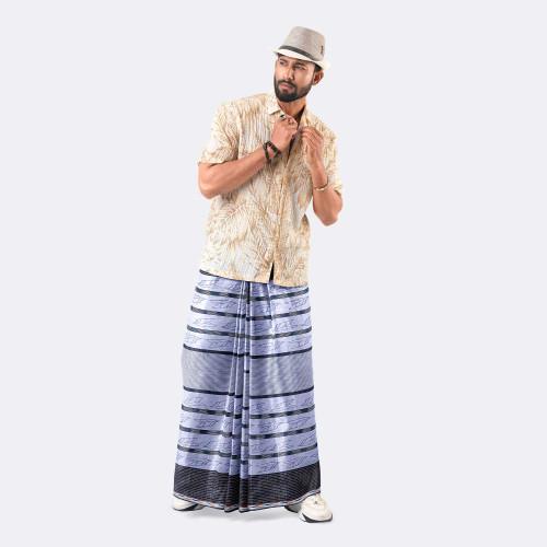 Blue Tone Traditional Lungi – Prachurjo | MIAH