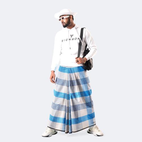 Sky Grid Check Lungi - Saz Bilash | MIAH