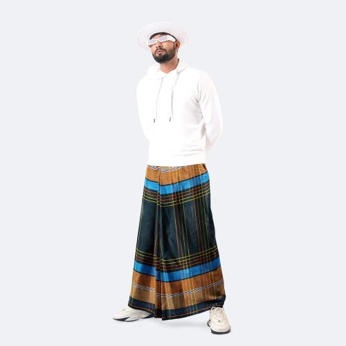 Men’s Multicolor Checked Cotton Lungi - Ashapurno