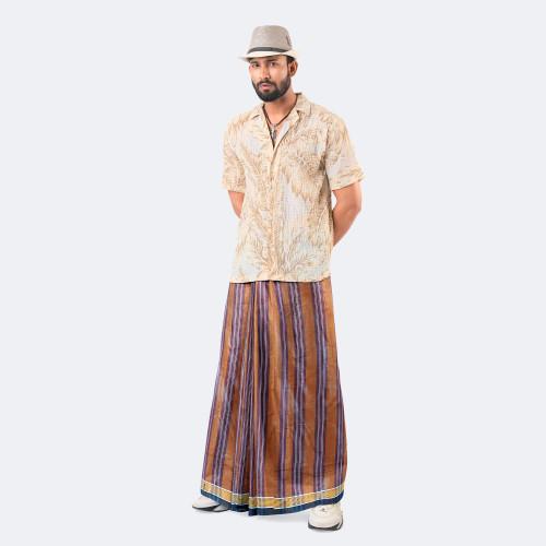 Stripe-check 100% Cotton Lungi  - Soft & Comfortable - Showkhin