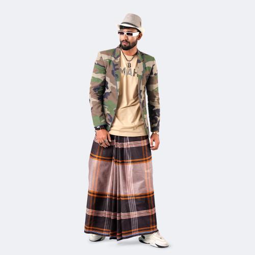 Men's Lungi Stripe & Check -Lightweight & Easy Wear - Showkhin