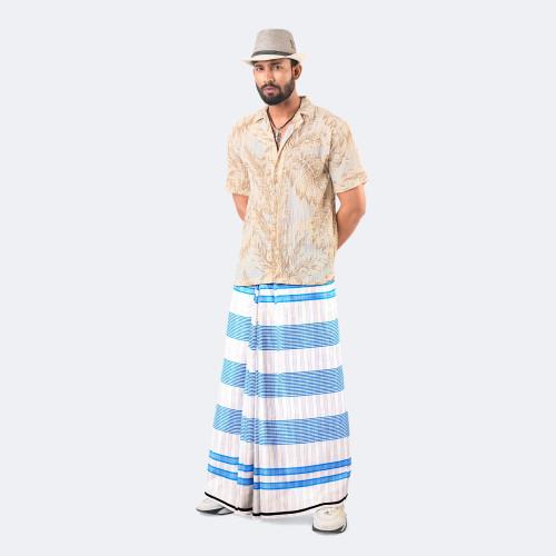 Men's Lungi Stripe & Check - Classic & Elegant Design - Showkhin