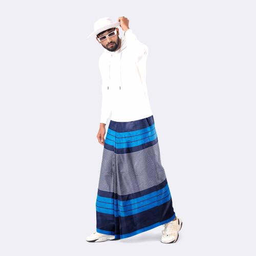 Multicolor Stitched Cotton Lungi - Crown