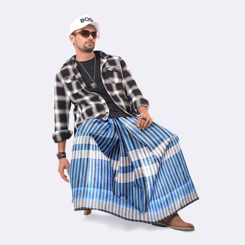Traditional Striped & Checked Lungi for Men - Ullash
