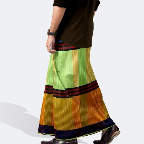 A man is wearing a Lungi