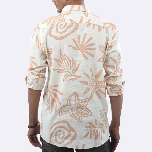 Breezy & Stylish Linen Blend Printed Shirt