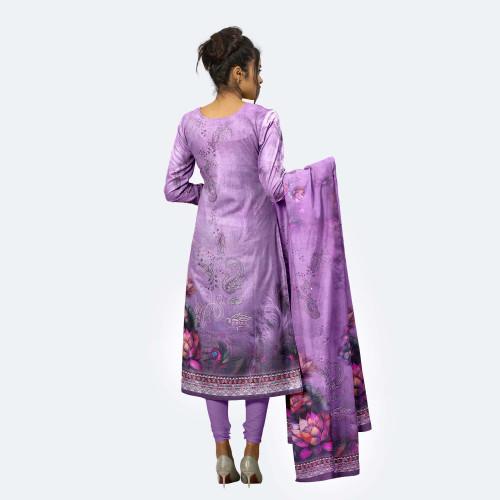 Orchid Purple Premium Cotton Salwar Kameez Digital Print