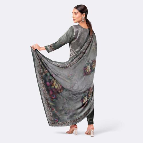 Taupe color Premium Cotton Salwar Kameez Digital Print