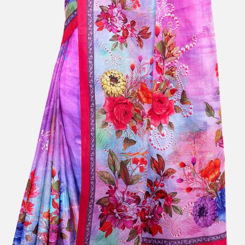 Multicolor Digital Print Saree